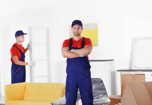 Commercial moving team planning a business relocation in Croydon