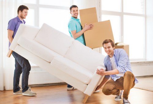 Household furniture being moved during a Croydon removal
