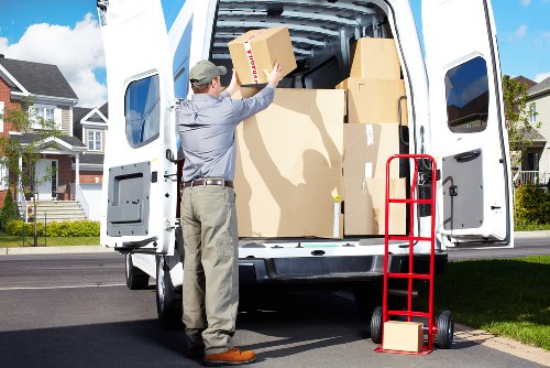 Professional movers handling household belongings during a Croydon move