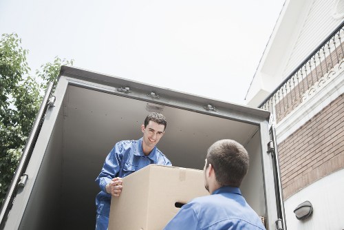 Furniture and boxes being moved safely by a local Croydon team