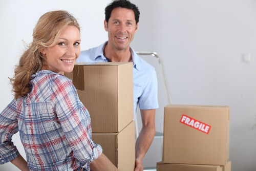Packed boxes and furniture ready for a Croydon home removal