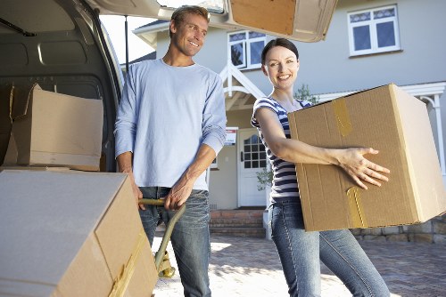 Commercial movers handling desks and files in Croydon